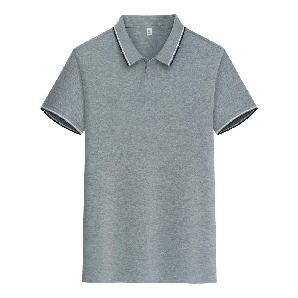 Pure Cotton Soft Polo Shirt Business Casual Lapels Short Sleeve