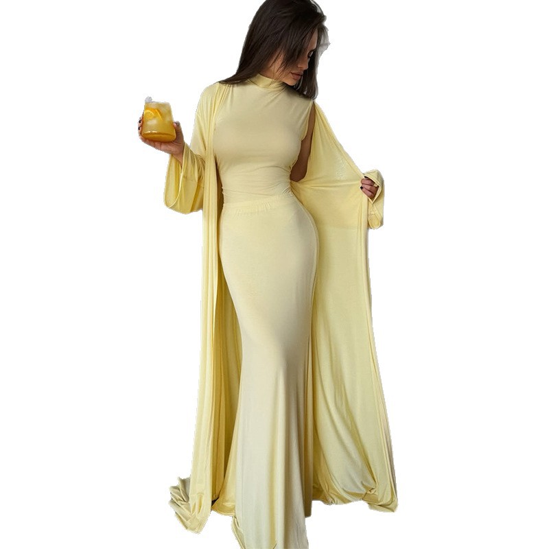Women's Vest And Skirt Three-Piece Set