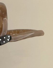 Simple Large Female Hairpin Cross Design Polka Dot