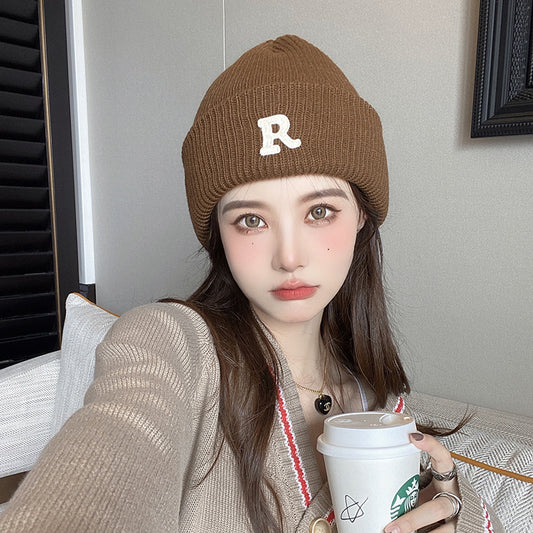 Female Fashion Casual Letter Woolen Hat