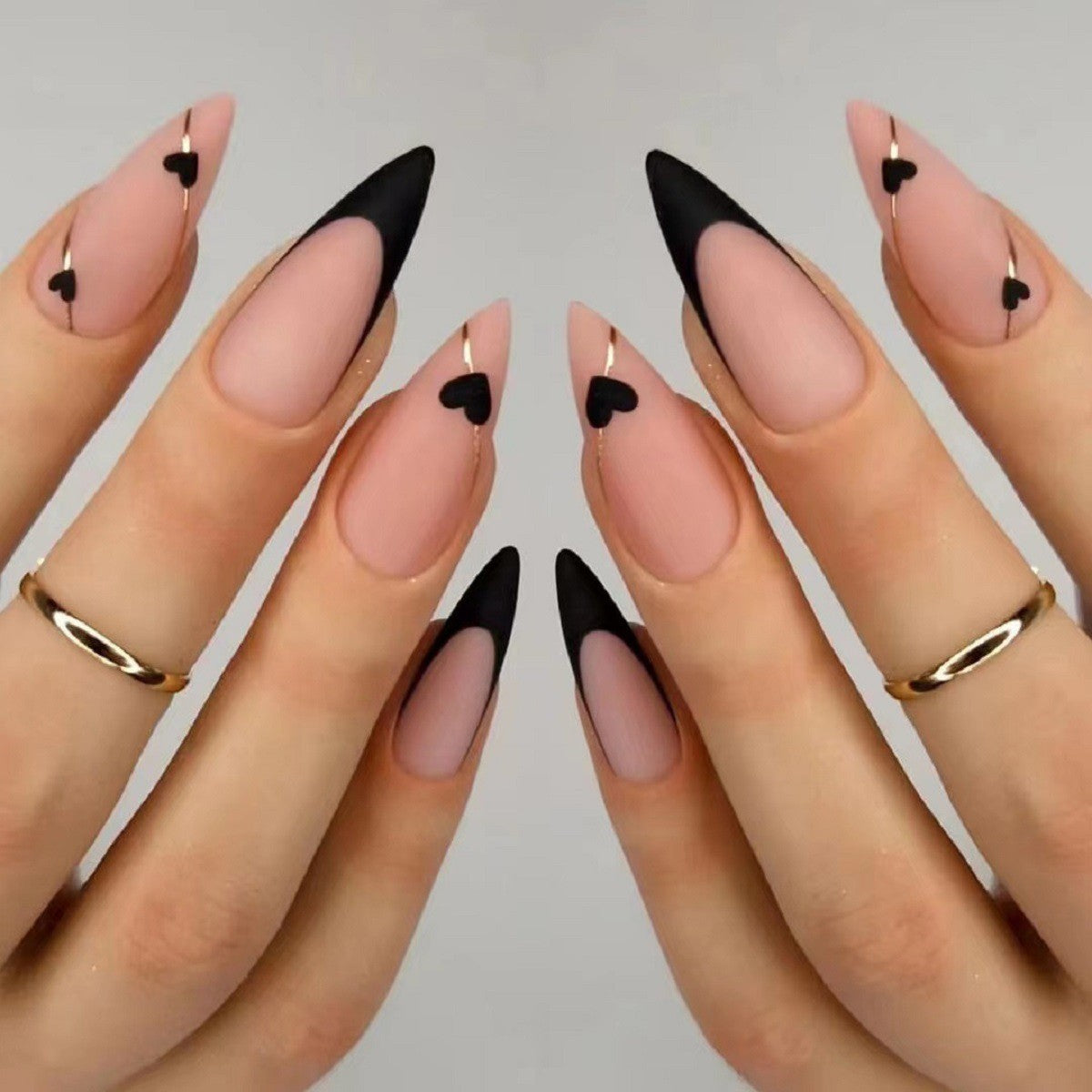 X-0215 Wear Nail European And American Almond-shaped French Frosted