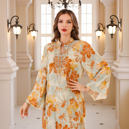Summer Gown Dress Printed Dress