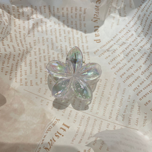 Plumeria Rubra Grip Flower Barrettes Female 4CM