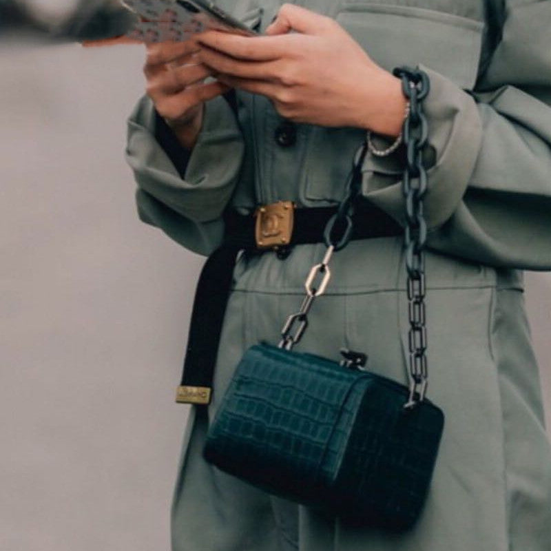 Chain square box bag