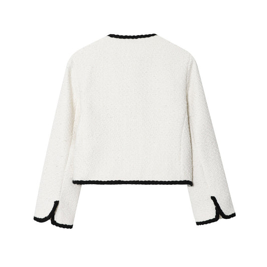 Fashion Women's Wear Trim Velvet Coat