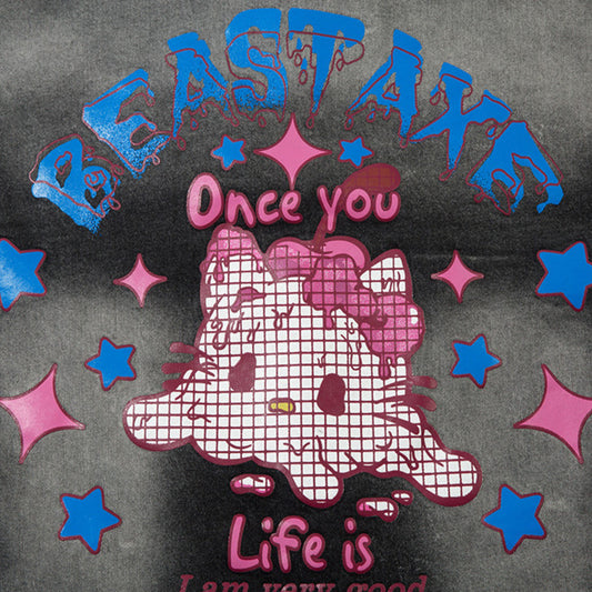 National Fashion High Street Niche Cartoon Printing Denim Shirt Jacket