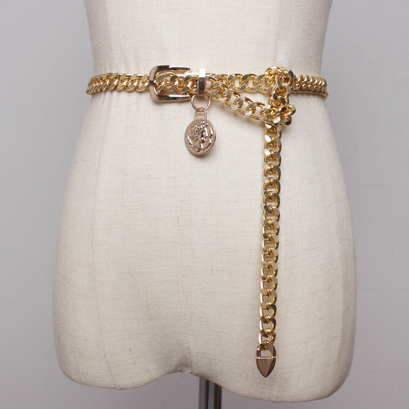 Metal chain belt