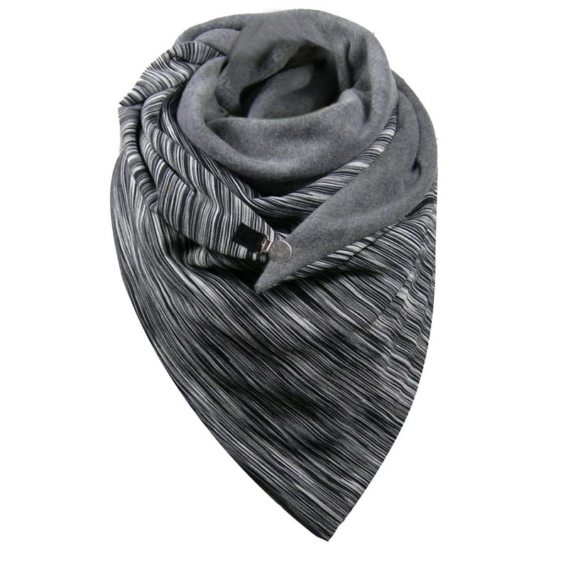 Padded Warm Shawl Printed Bib Scarf