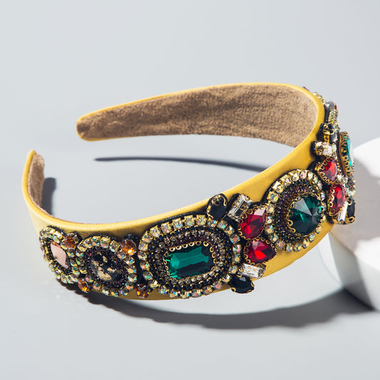 Palace Style Diamond-studded Flowers Ins Color Headband