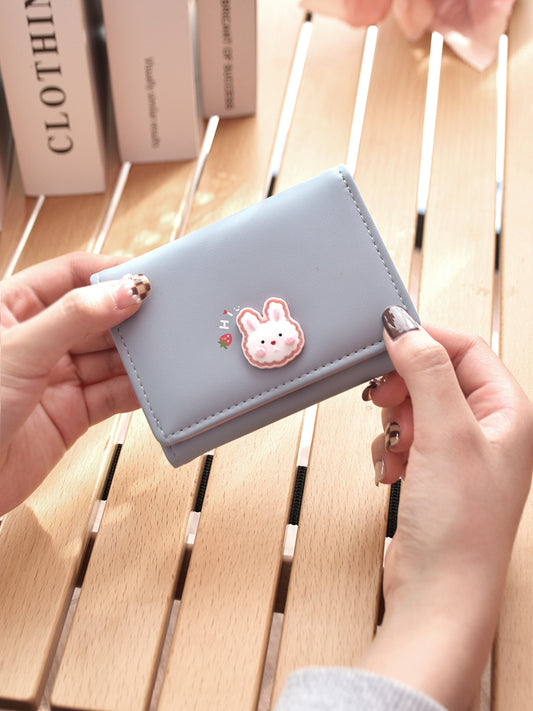 Women's Niche Design Tri-fold Thin Cute Coin Purse