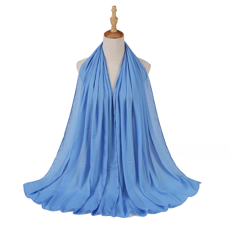 Malaysia Shiny Toe Cap Solid Color Scarf