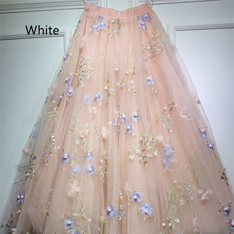 Women's Fashion Three-dimensional Embroidery Puffy Skirt