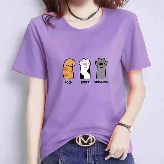 Løs kortærmet casual T-shirt – Unisex-model i store størrelser