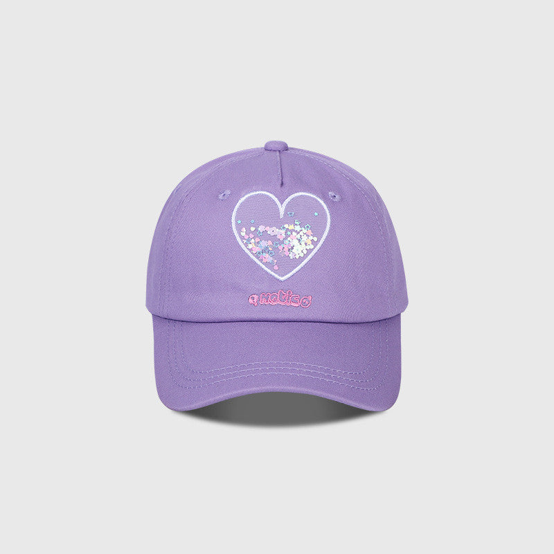 Simple And Stylish Personality Heart-shaped Floral Baseball Hat
