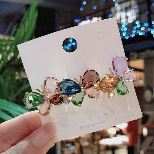 Koreansk Mode Rhinestone Krystal Sommerfugl Hårnål