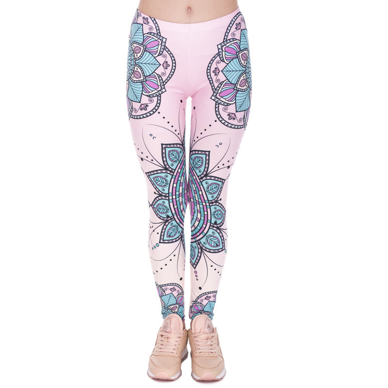 Digital printed cropped trousers