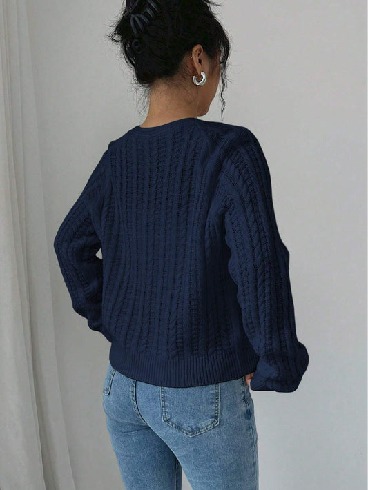 Long Sleeved Knitted Sweater For Women