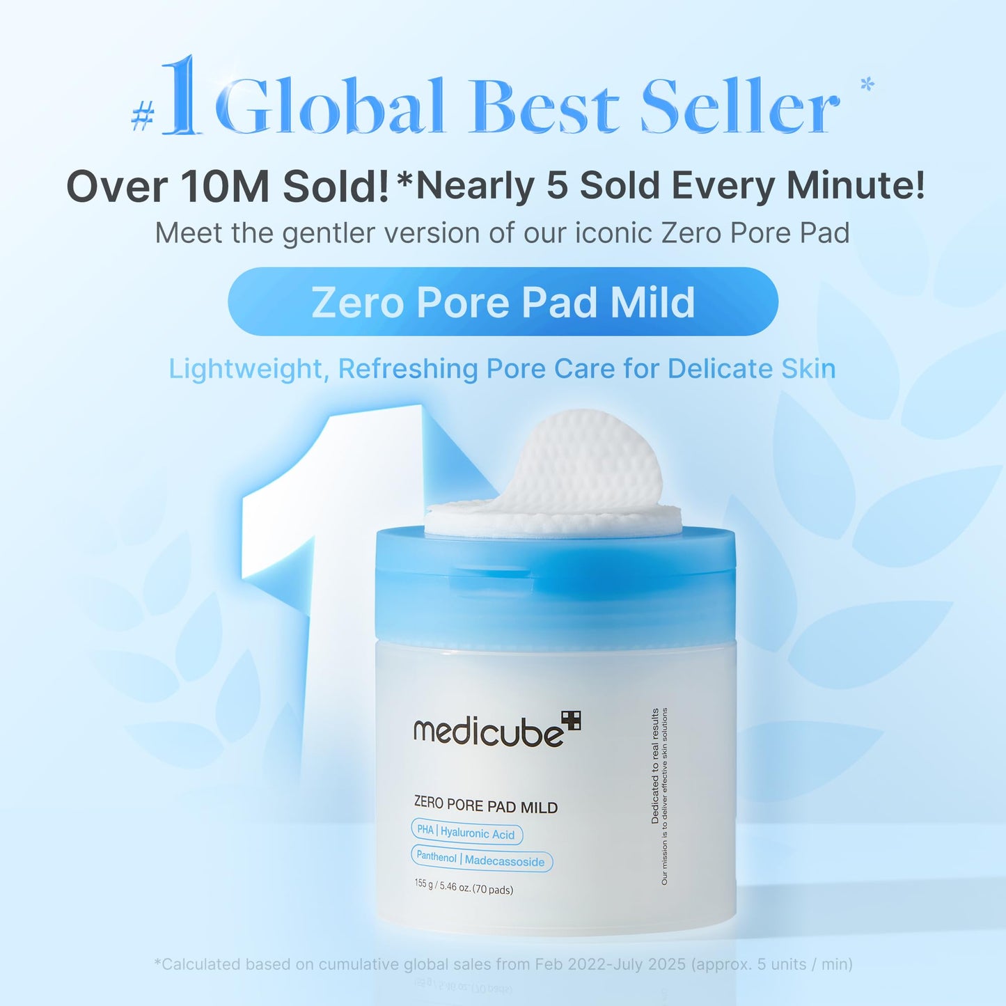 MEDICUBE Zero Pore Pad Mild 70 Pcs (155 g)