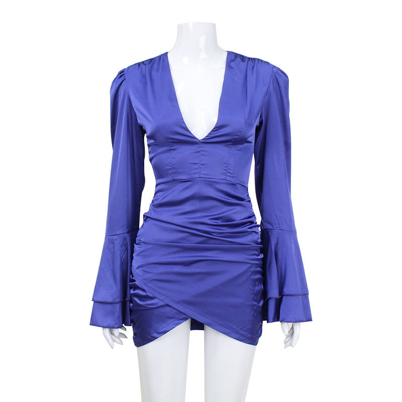 Irregular-fit Sheath Skirt High-waisted Elegant Dress