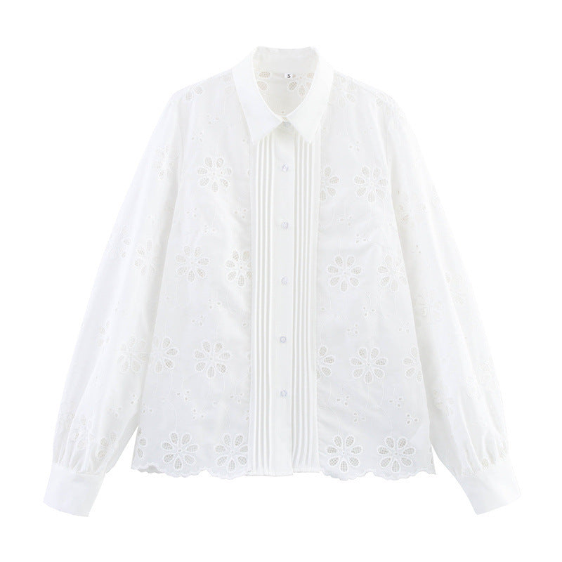 Temperament Water-soluble Embroidery Shirt