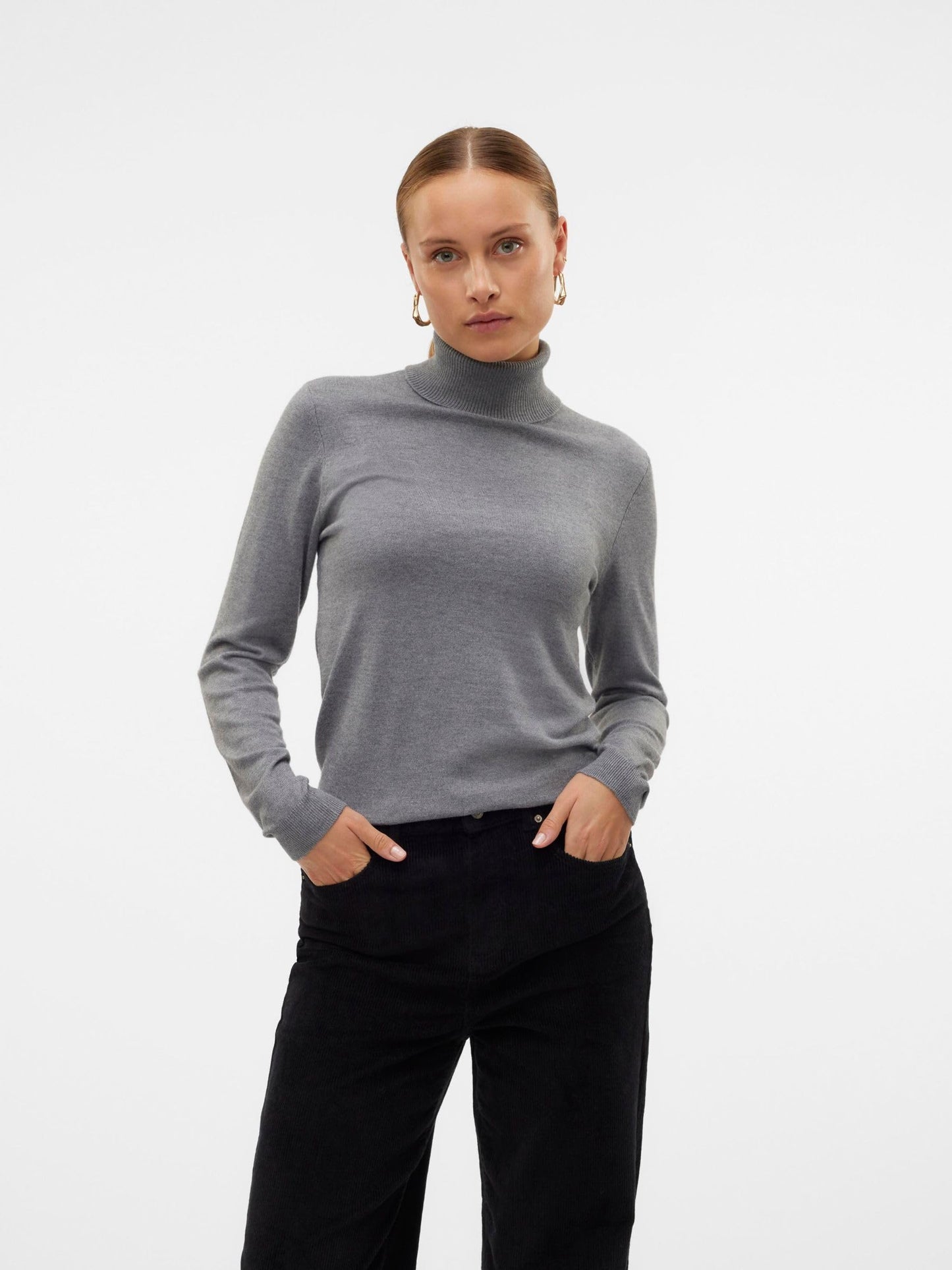 VERO MODA dam Vmiris Ls polotröja Ga Noos Stickad tröja