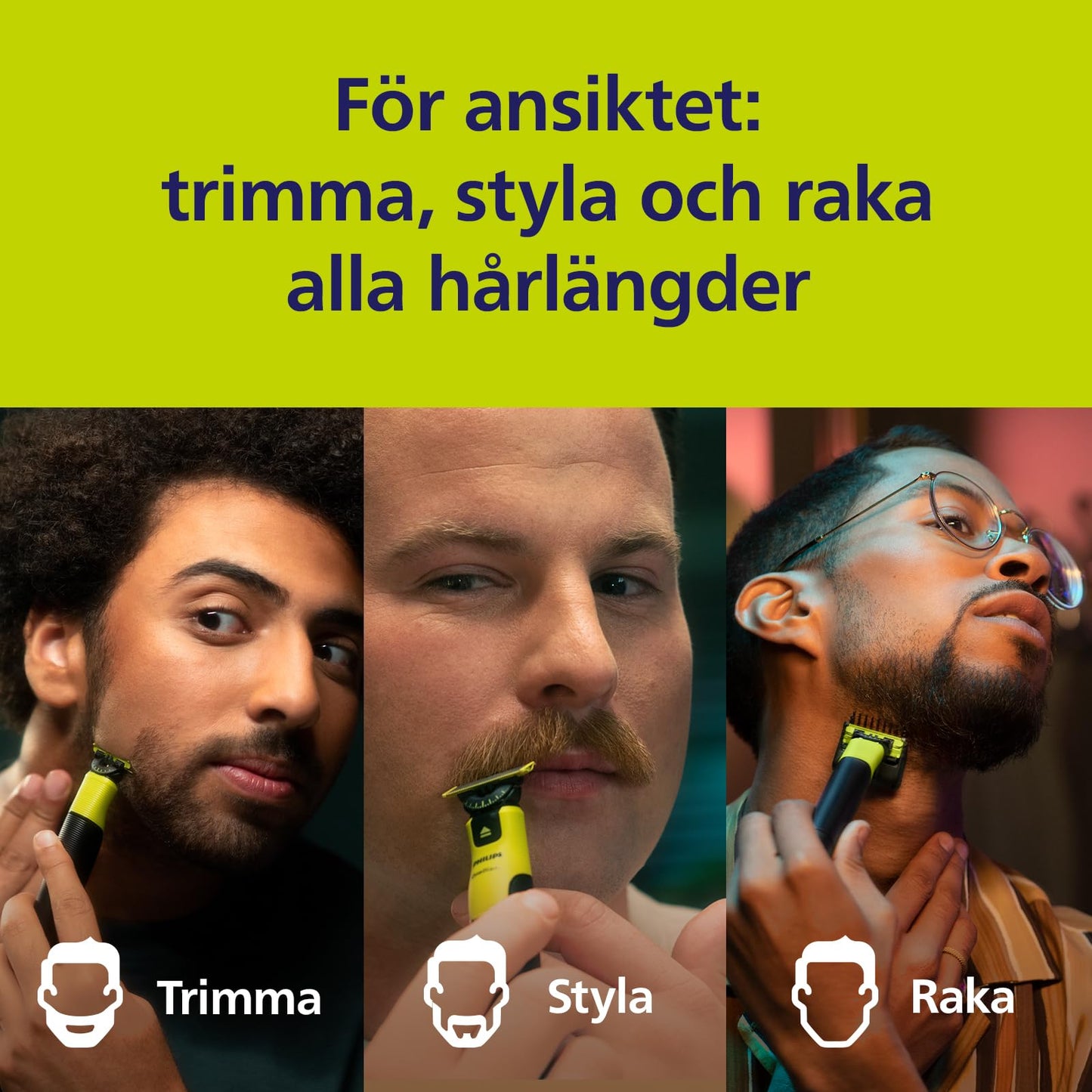 Philips OneBlade Original-rakblad för alla OneBlade- och OneBlade Pro-modeller, 5-pack (modell QP250/50)