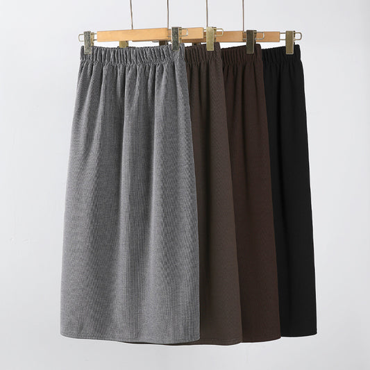 High-waisted Knitted Midi Bodycon Skirt