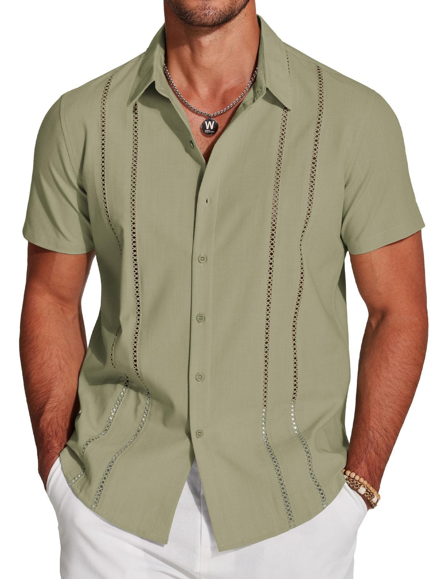 Trendy Wild Hawaii Holiday Revers Herreskjorte