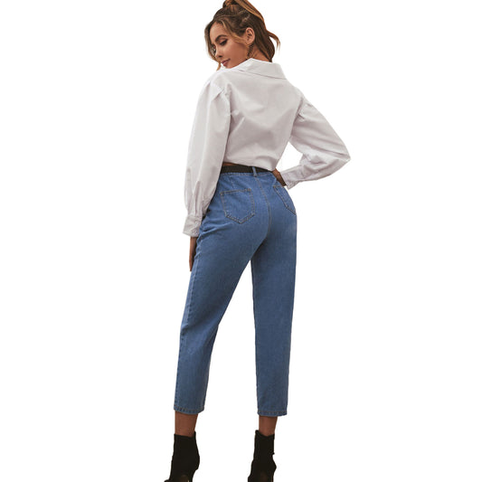 talje Bukser i denim til damer