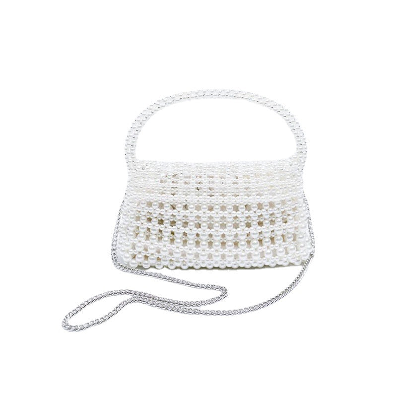 New Pearl Braided Shoulder Crossbody Bag