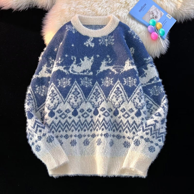 Men's Polyester Warm Sweater In Winter