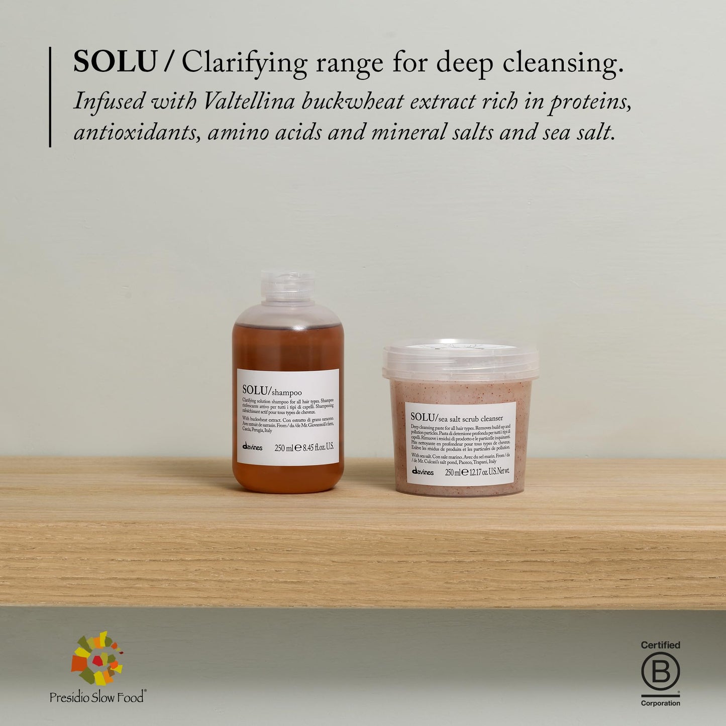 Davines SOLU Sea Salt Scrub Cleanser 250 ml