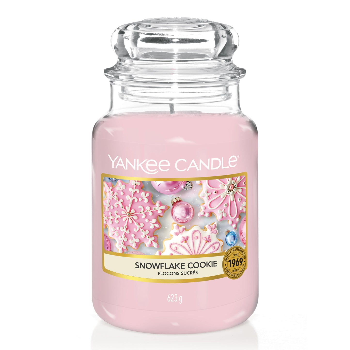 Yankee Candle Snowflake Cookie 1275342EZ Burkljus, Rosa, Stor