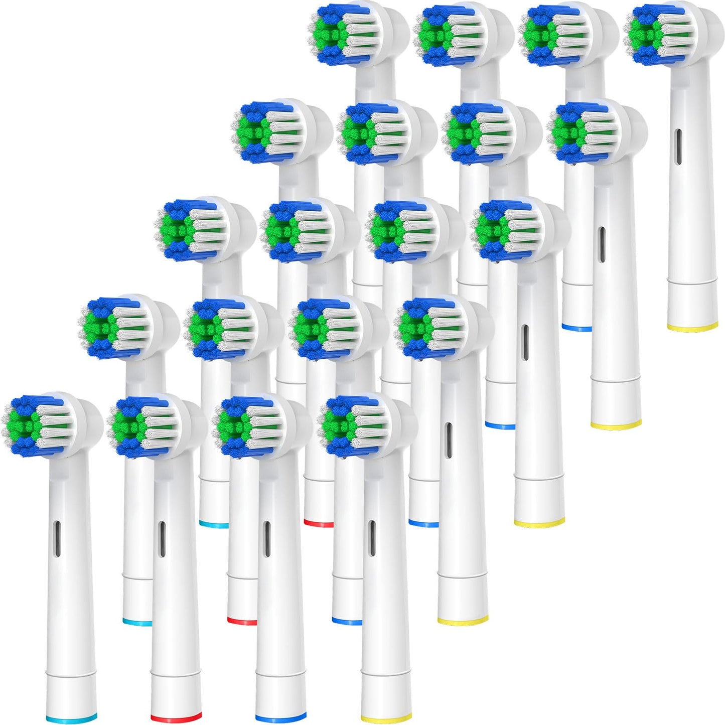 20 stycken professionella borsthuvuden kompatibla med Oral B eltandborstar, reservhuvuden för Pro 500/1000/1500/3000/3757/5000/7000/7500/8000