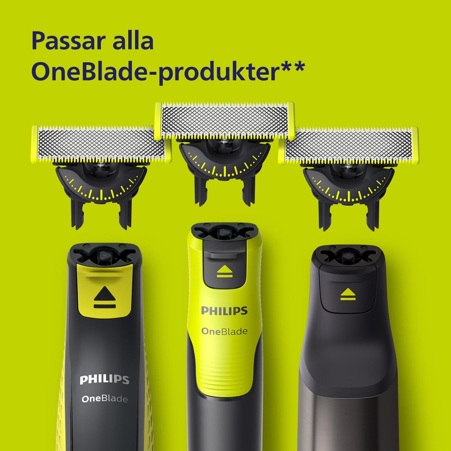 Philips OneBlade Original 360-rakblad för alla OneBlade- och OneBlade Pro-modeller, 2-pack (modell QP420/60)