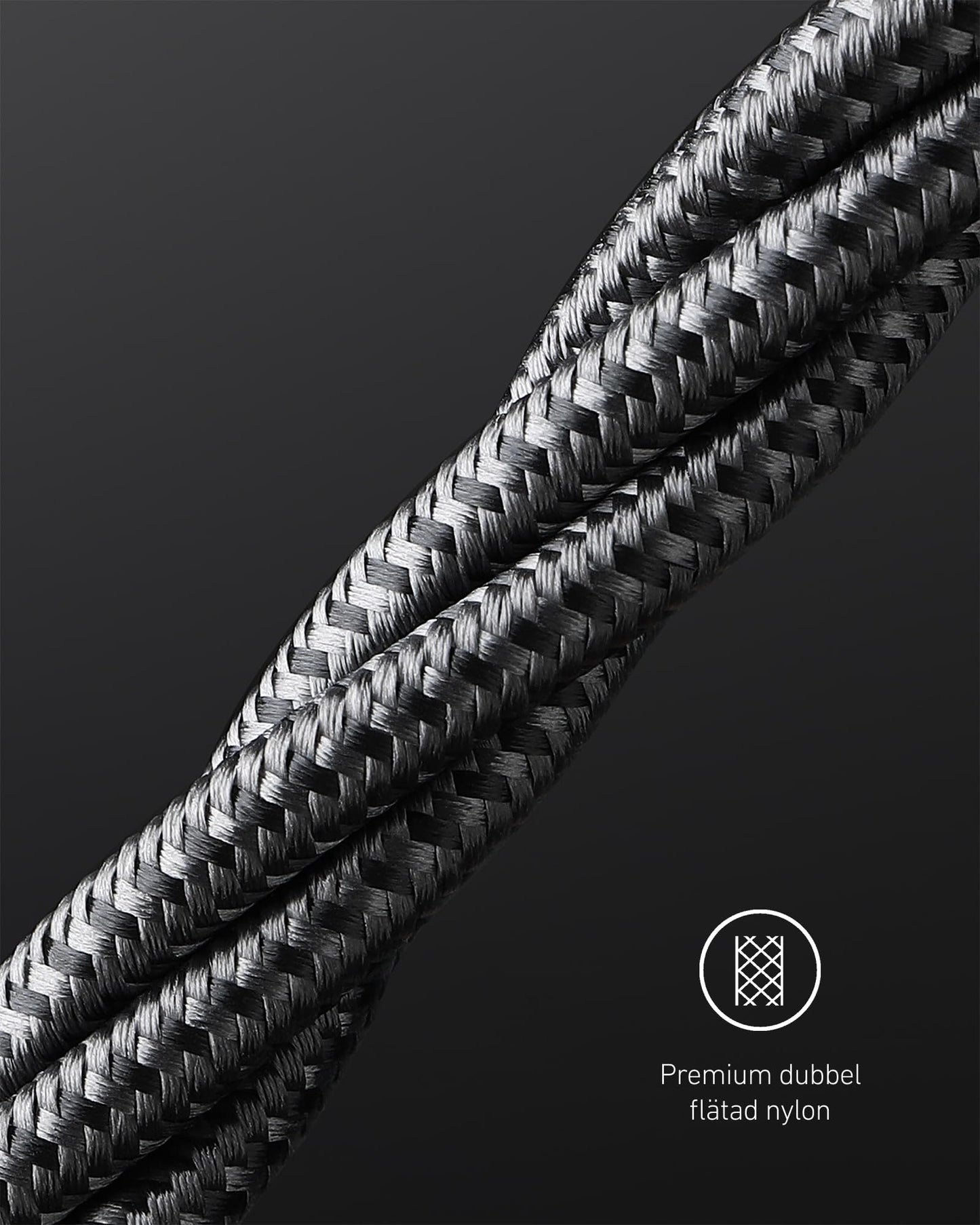 Anker Type-C-kabel 3 m, 100 W, USB-C till USB-C Kabel för iPhone 16 15-serien, Samsung Galaxy S24 S23 S222 MacBook Pro Air, iPad Pro Air, Pixel Switch, LG och fler (svart)