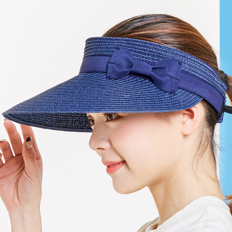 Big Brim Bow Straw Hat Korean Version New Women's Sunscreen