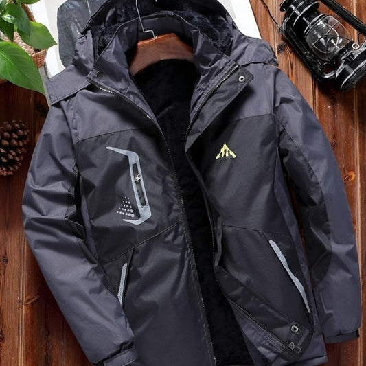 Fleece-lined Heavyweight Cotton Coat For Cold Weather And Warmth