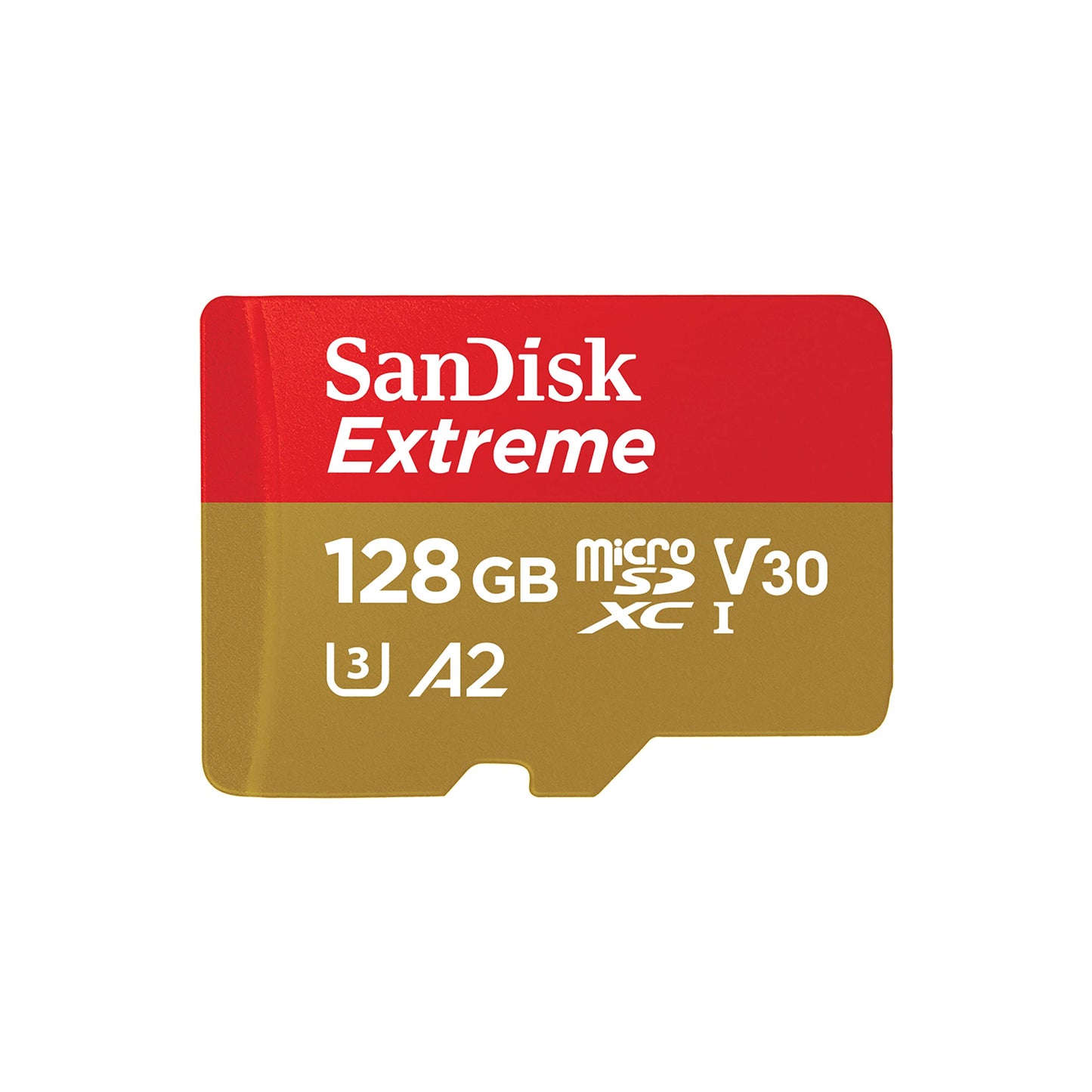 SanDisk 128GB Extreme microSDXC kort +SD-adapter, för din Android-smarttelefon, actionkameror eller drönare, upp till 190 MB/s, RescuePro Deluxe, SanDisk QuickFlow teknik, A2, UHS-I, Class 10, U3, V30