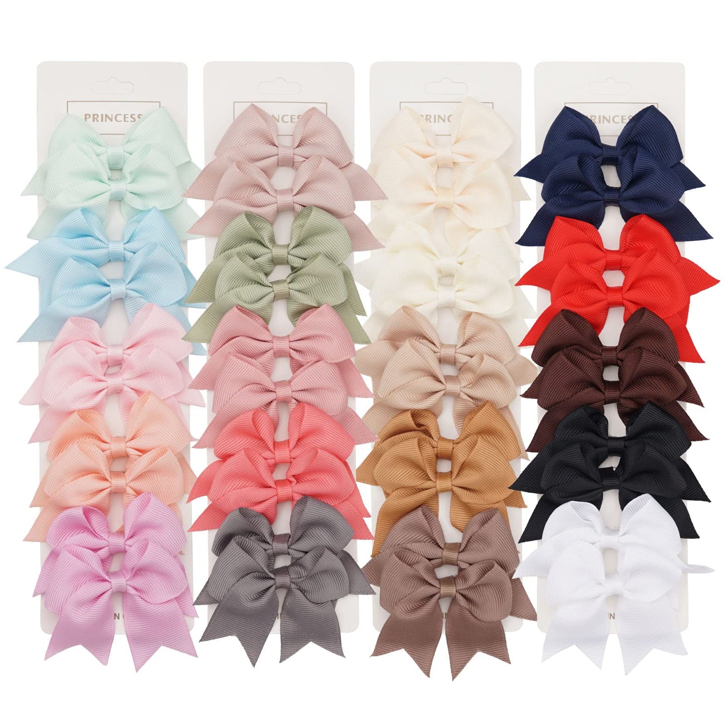 JOYOYO 40 st minihårrosetter med helfodrade alligatorklämmor glitter band rosetter baby hårklämmor håraccessoarer för spädbarn småbarn barn