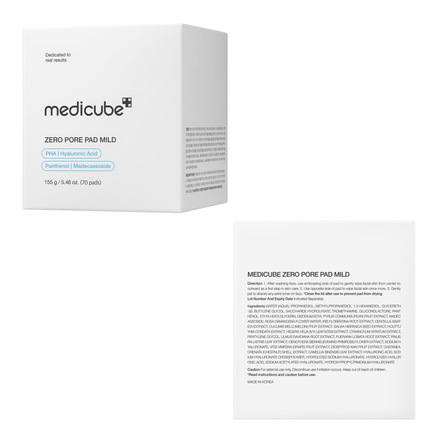 MEDICUBE Zero Pore Pad Mild 70 Pcs (155 g)