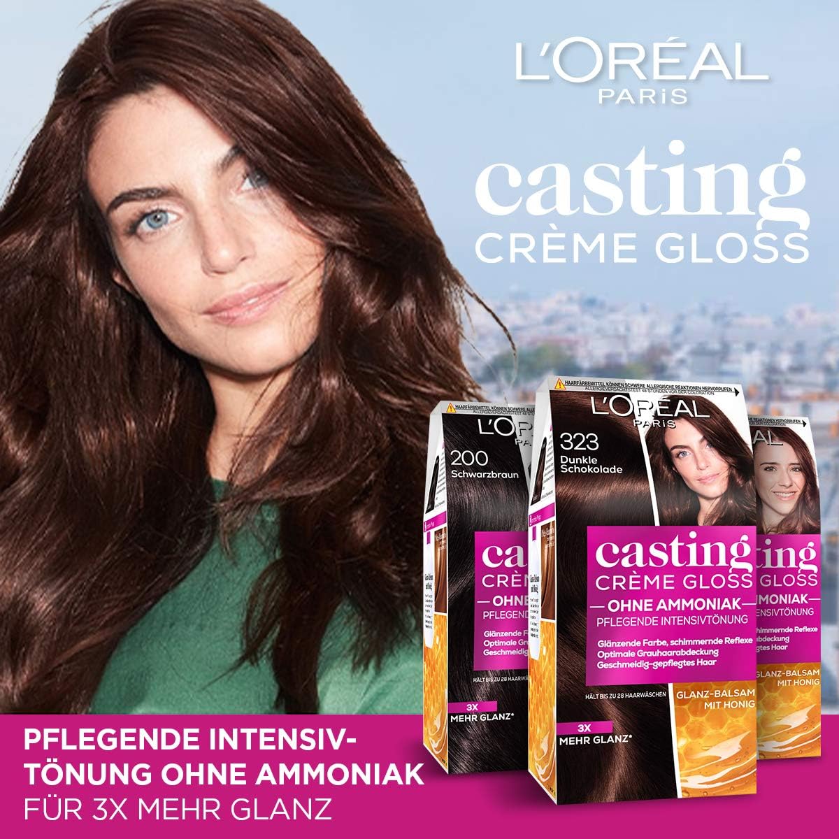 L'ORÉAL Casting Crème Gloss Hårfärg, 323 Mörk Choklad