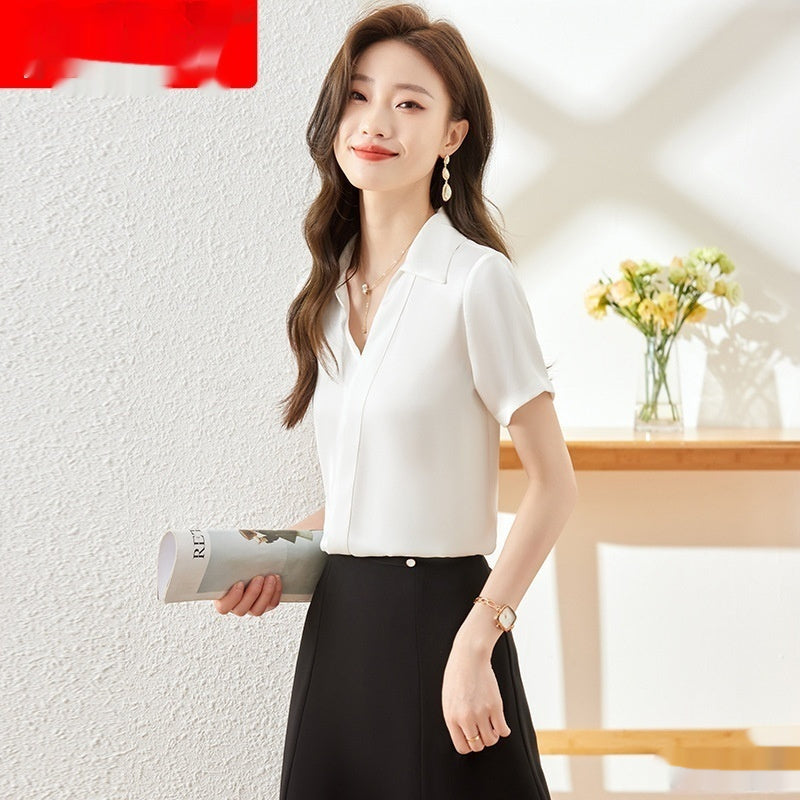 Women's Group Work Clothes Business Wear Short-sleeved Shirt