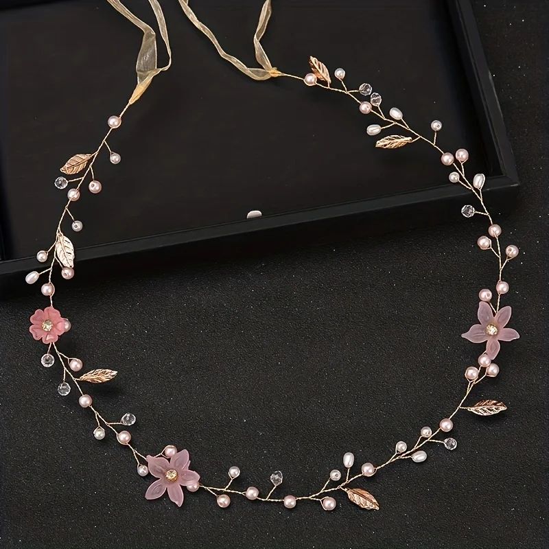 Crystal Leaf Hair Vine Band Headband Rhinestone Flower Headb