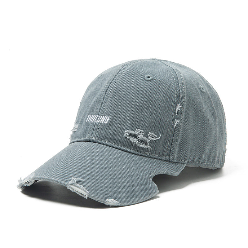 Retro Washed Ripped Baseball Cap Fashion Cowboy Japanese Street