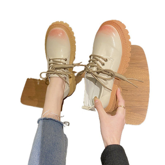 British Style Small Leather Shoes Women Spring New