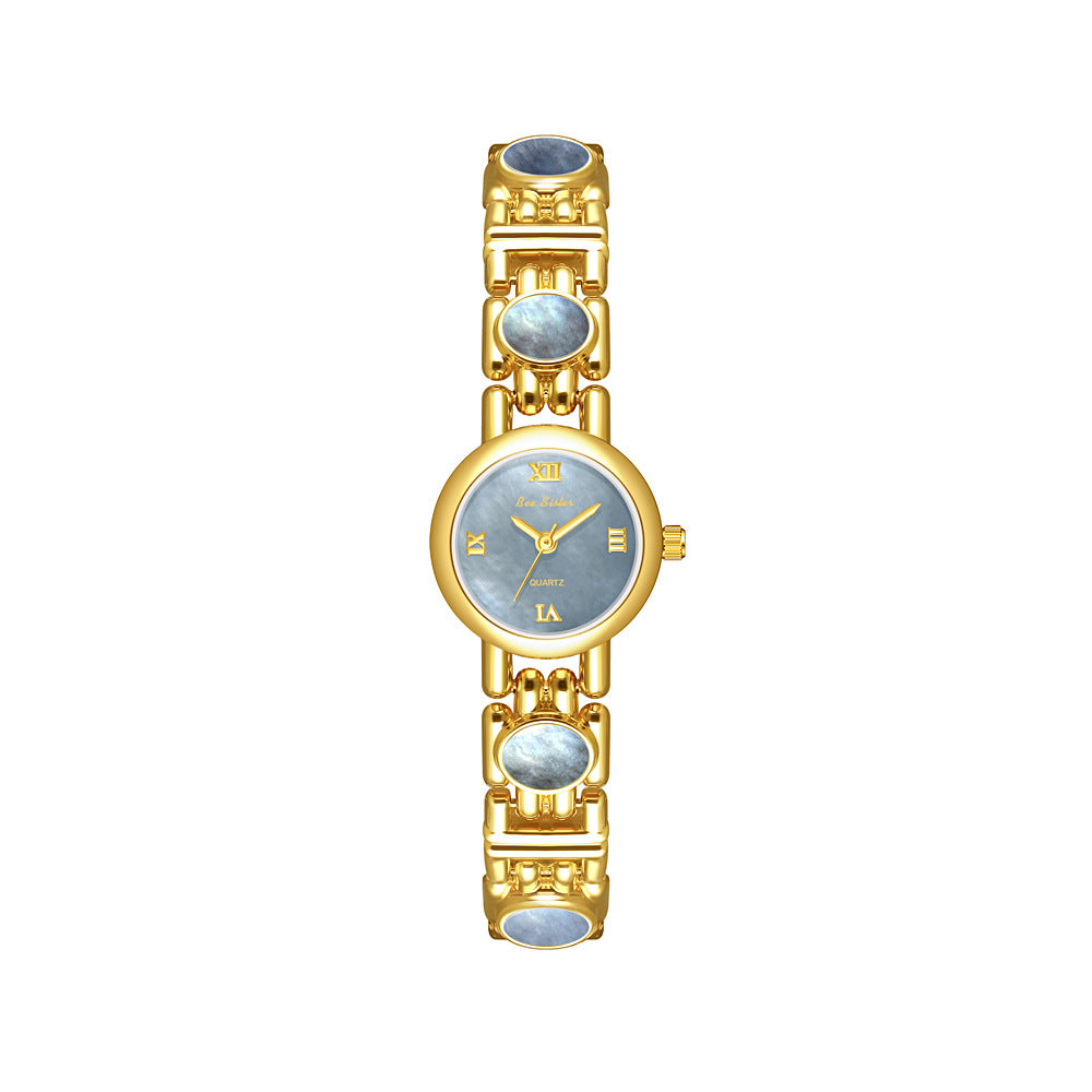 Aurora Natural Black Gold Abalone Color Shell High Class Elegant Watch