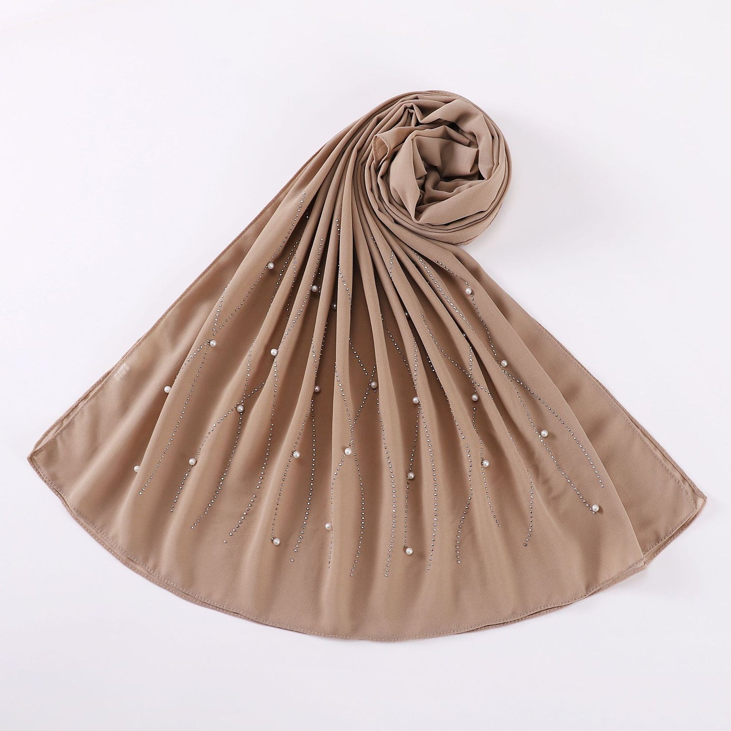 Women's Mesh Rhinestone Headscarf Shawl