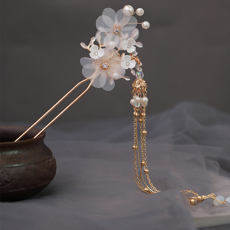 Tassel pearl hairpin
