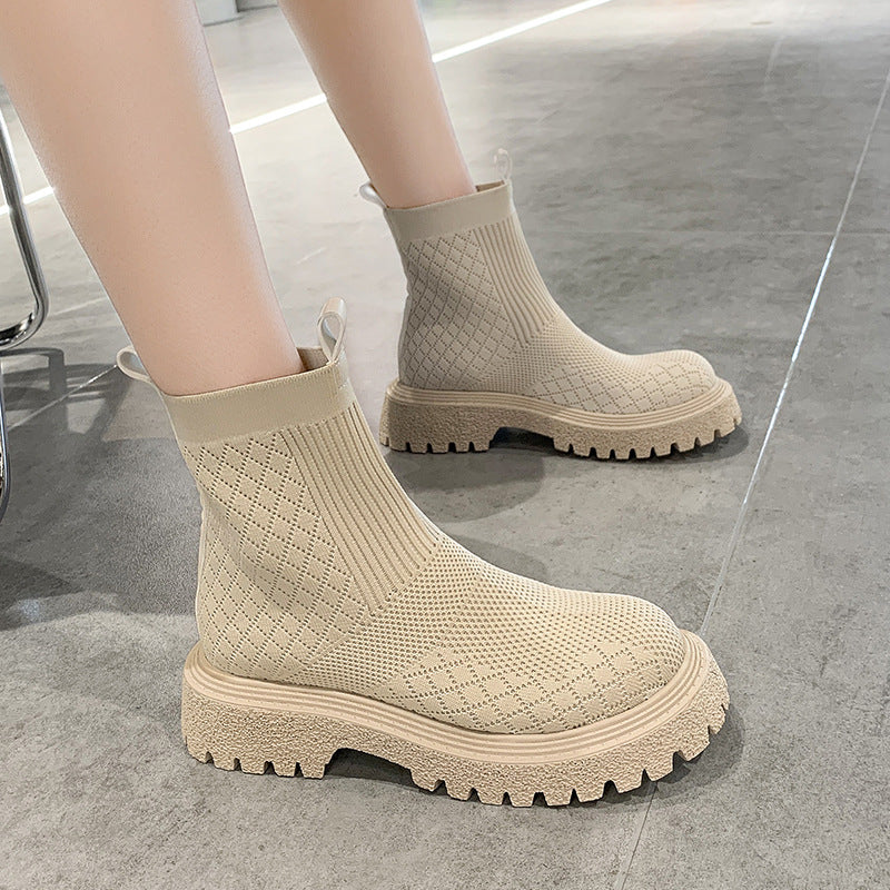 Ladies Fashion Trifle Hollow Sky Boots